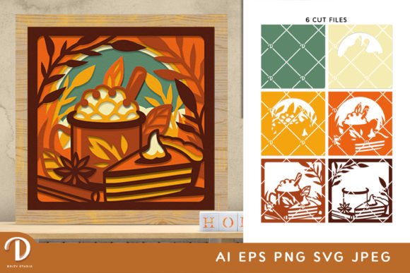 Download Pumpkin Spice 3D Shadow Box SVG - Pumpkin Collection