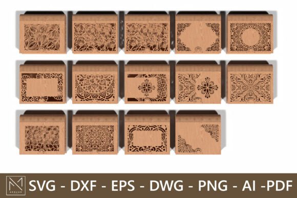 Download Cut Wooden Box Bundle - 14 Unique Designs - Unique designs Collection