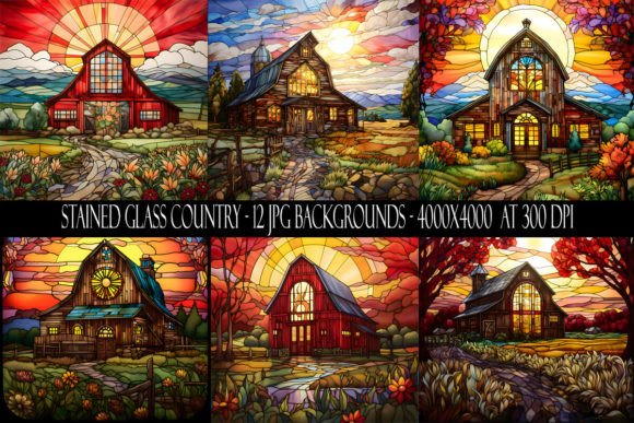 Download Stained Glass Country Backgrounds - Country backgrounds Collection