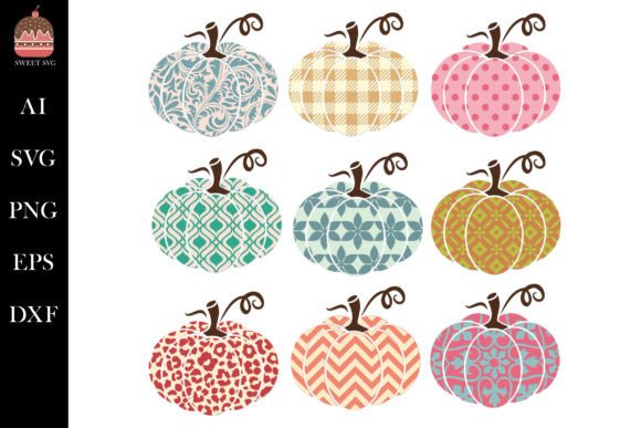 Download Patterned Pumpkin Bundle SVG - Pumpkin Collection