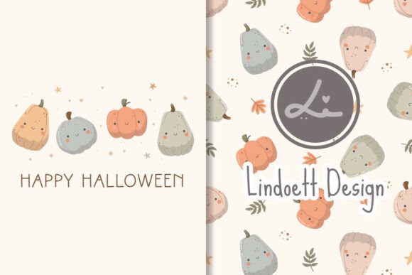 Download Seamless Pattern with Cute Pumpkins - Pumpkin Collection