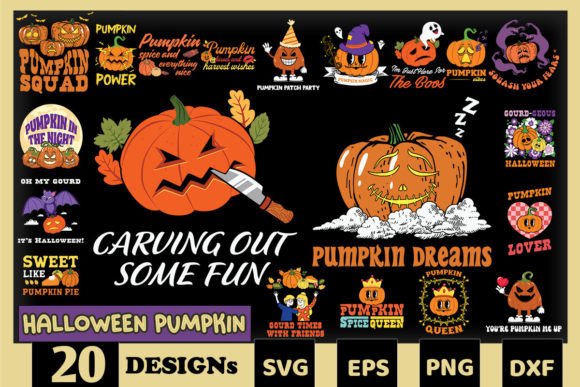 Download Halloween Pumpkin Bundle SVG 20 Designs - Pumpkin Collection