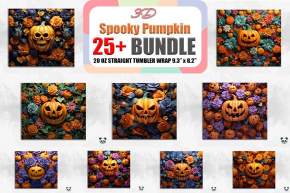 Download 3D Spooky Pumpkin Tumbler Bundle - Pumpkin Collection