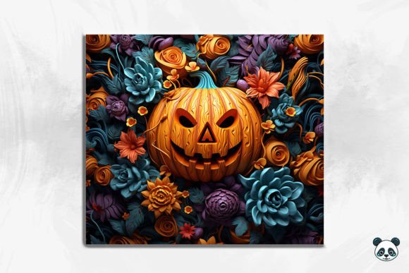 Download 3D Spooky Pumpkin Tumbler Wrap PNG - Pumpkin Collection