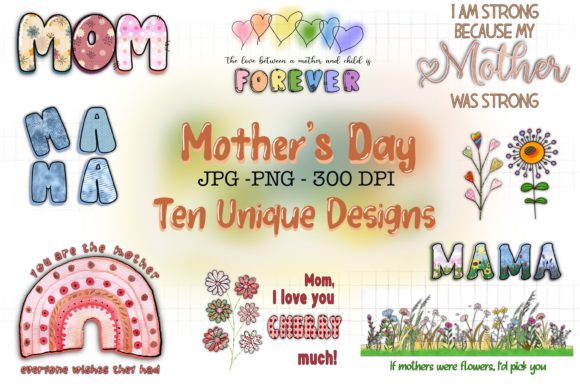 Download Mother's Day-10 Unique Designs-JPG-PNG - Unique designs Collection