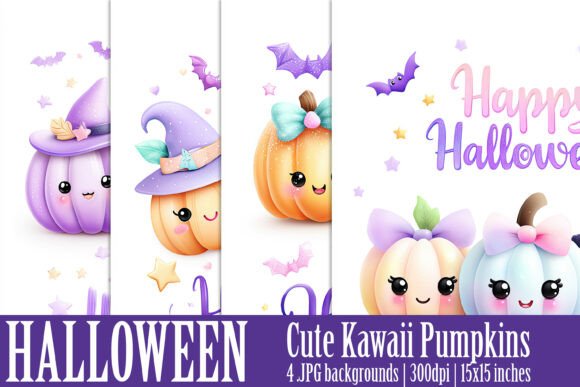 Download Halloween Cute Kawaii Pumpkin Background - Pumpkin Collection