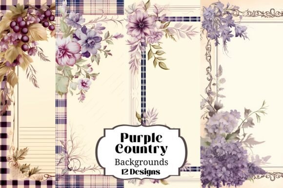Download 12 Purple Floral Country Backgrounds - Country backgrounds Collection
