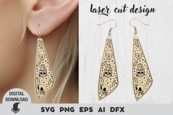 Download Halloween Earring Laser Cut File, Boho - Halloween earring Collection