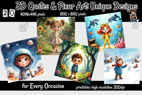 Download 3D Quotes &amp; Pixar Art: Unique Designs - Premium Resources