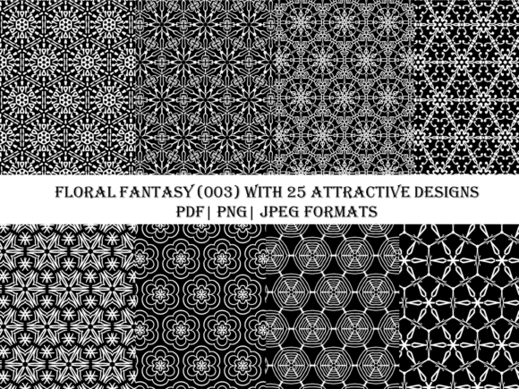 Download B&amp;W - Floral Fantasy 25 Unique Designs - Unique designs Collection