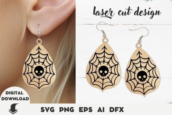 Download Halloween Earring Laser Cut File, Glowfo - Halloween earring Collection