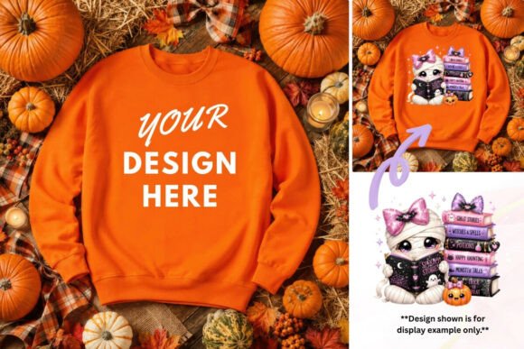 Download Orange Sweatshirt Mockup – Pumpkin Fall - Pumpkin Collection