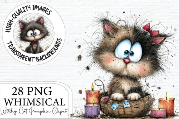 Download Witchy Cat Pumpkin Clipart - Pumpkin Collection
